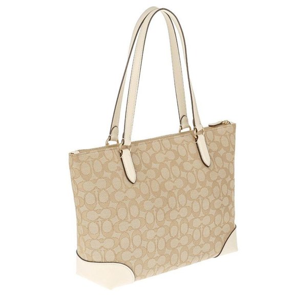 COACH F29958 ZIP TOP TOTE IN SIGNATURE JACQUARD - Picture 7 of 8